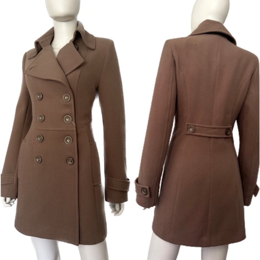 🔥SALE💥NWT WOMEN DOUBLE-BREASTED COAT‎ WOOL BLEND JACKET LINED